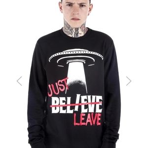 Killstar Be-Leave Crewneck Sweatshirt Crewneck Uni